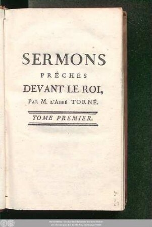 T. 1: Sermons Prêchés Devant Le Roi, Pendant le Carême de 1764