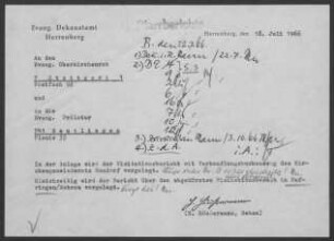Nufringen-Rohrau: Visitationsbericht 1966