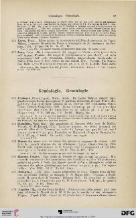 Genealogie (Nr. 673-686)