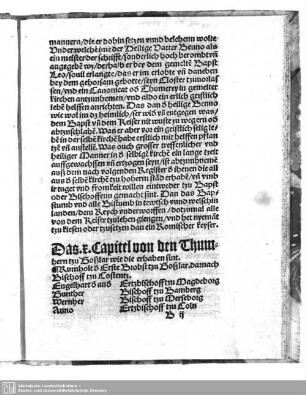 Das x. Capitel von den Thumhern tzu Goßlar wie die erhaben sint