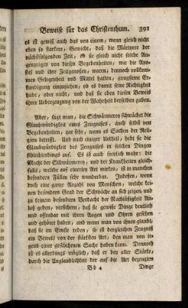 391-401, Aber, sagt man, die Schwaermerey schwaechet ...