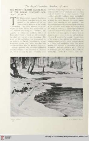 Vol. 61 (1917) = No. 241: The thirty-eighth exhibition of the Royal Canadian Academy of Arts