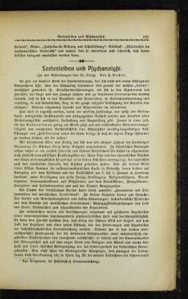 Seelenleiden und Psychanalyse : (zu den Bestrebungen von Dr. Liertz)