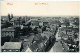 Wurzen. Blick vom Kirchturm auf Wurzen