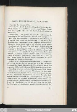 Smyrna Und Die Frage Auf Der Grenze
