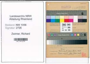 Entnazifizierung Richard Zwirner , geb. 15.09.1895 ()