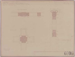 Troost, Paul Ludwig; München, Arcisstr. 12; Führerbau der NSDAP - Treppenhalle, Geländerdetails (Schnitte)