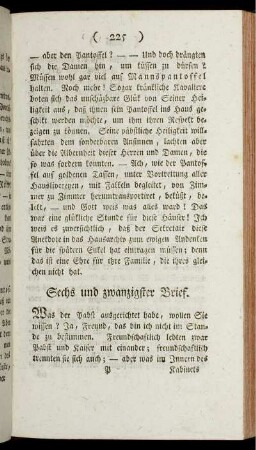 Sechs und zwanzigster Brief. - Dreyßigster Brief.