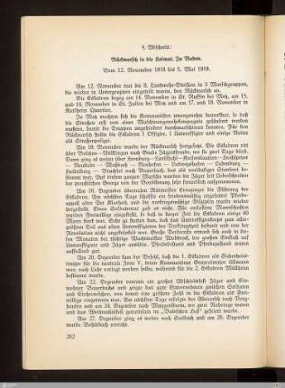 4. Abschnitt: Rückmarsch in die Heimat. In Baden