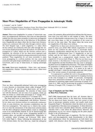 Shear-wave singularities of wave propagation in anisotropic media