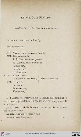 Séance du 2 juin 1893