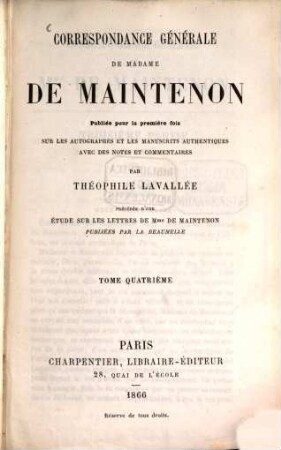 Correspondance générale, 4