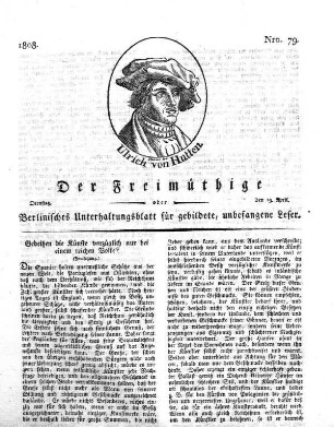 Nro. 79, Dienstag, den 19. April 1808