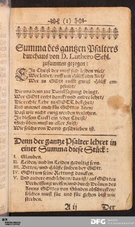 Summa des gantzen Psalters
