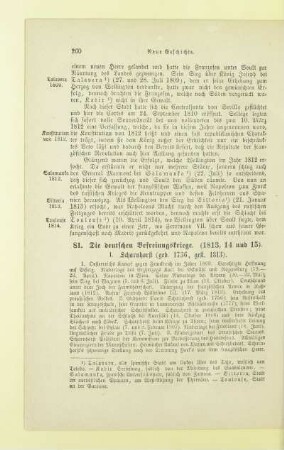 Die deutschen Befreiungskriege. (1813, 14 und 15)