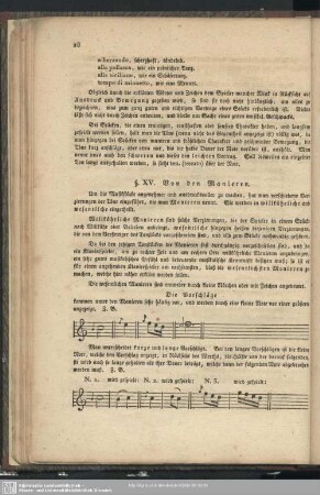§. XV. Von den Manieren