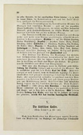 V. Die sächsischen Kaiser