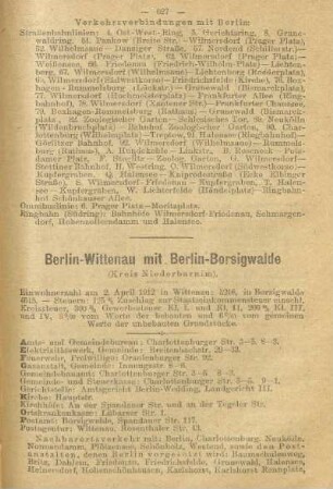 Berlin-Wittenau mit Berlin-Borsigwalde