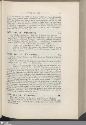 84. 1520, Juli 14. Wittenberg