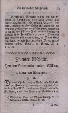 Zweyter Abschnitt. Von den Catten unter andern Völkern.