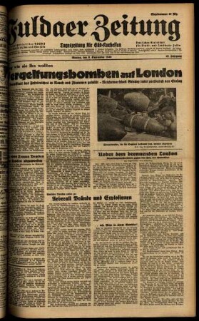 Ausgabe vom Montag, den 09. September 1940.