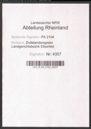 Sterberegister Solingen