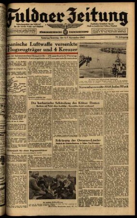Ausgabe vom Samstag, den 06. November 1943.
