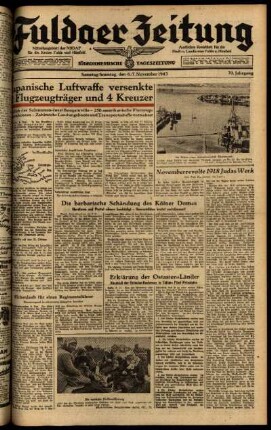 Ausgabe vom Samstag, den 06. November 1943.