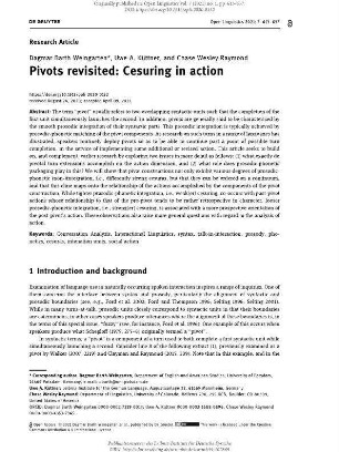 Pivots revisited: Cesuring in action