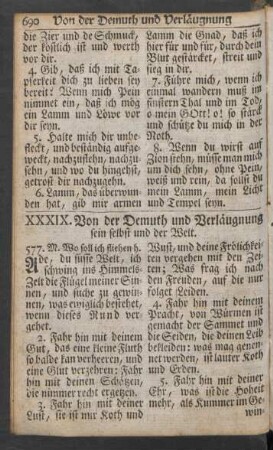 XXXIX. Von der Demuth und Verläugnung sein selbst und der Welt