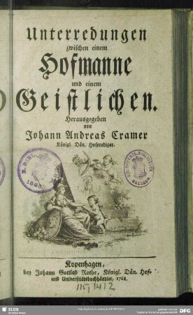 Unterredungen zwischen einem Hofmanne und einem Geistlichen