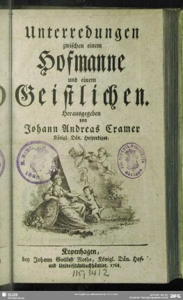 Unterredungen zwischen einem Hofmanne und einem Geistlichen