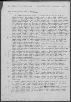 Buoch mit Reichenbach (Berglen): Visitationsbericht mit Pfarrbericht 1946