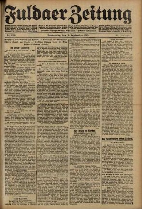 Ausgabe vom Donnerstag, den 09. September 1915.