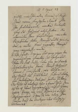 Brief von Christian Carl André an Joseph Heller