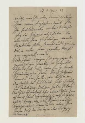 Brief von Christian Carl André an Joseph Heller