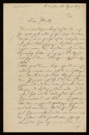 57: Brief von Hermann Struckmann an Gottlieb Planck, Berlin, 28.4.1889