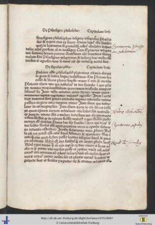 De Pseusippo et Apuleio philosophis