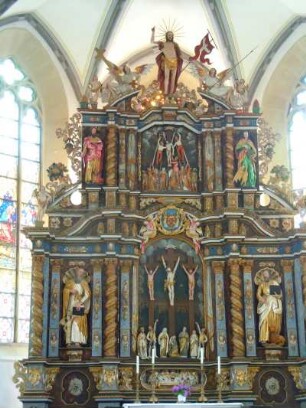 Quedlinburg - Nikolaikirche : Chor Nikolaikirche, aufgenommen in Quedlinburg am 30. April 2014. Foto Uwe Gerig