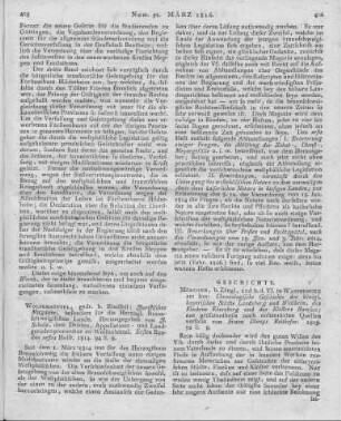 Juristisches Magazin, besonders für die herzoglich-braunschweigischen Lande. Bd.1, H.1. Hrsg. v. J. Scholz. Wolfenbüttel: Bindseil 1814