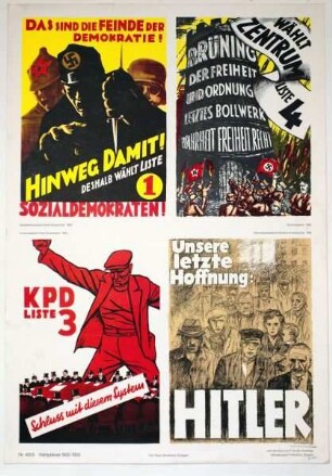 Wahlplakate 1930 - 1932