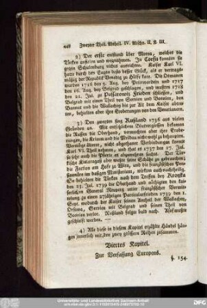 Viertes Kapitel. Zur Verfassung Europens.