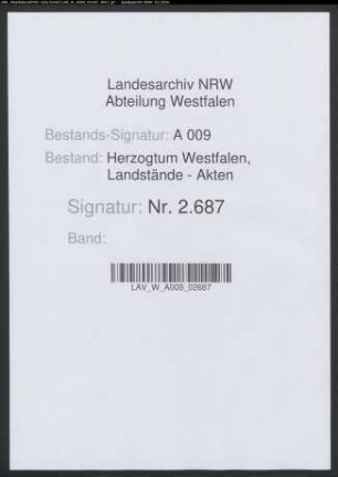 Vollmachten des Kurfürsten und des Domkapitels zu Köln für die Landtagsdeputierten (Abschriften)