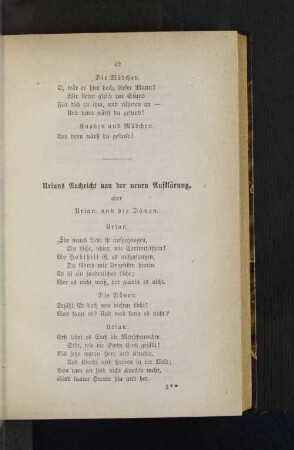 Urians Nachricht von der neuen Aufklärung.