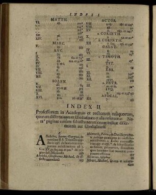 Index II.