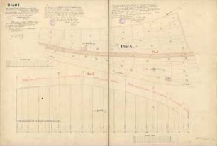 Fluchtlinienplan der Grabettstraße in der Gemeinde Eiserfeld. Blatt I