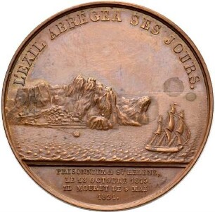 Medaille auf die Überführung der sterblichen Überreste Napoleons in den Invalidendom in Paris 1840
