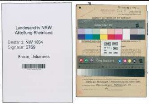 Entnazifizierung Johannes Braun , geb. 16.11.1916 (Kaufm.Angestellter)