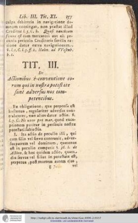 LIB. III. TIT. III. De Actionibus e conventione eorum qui ...