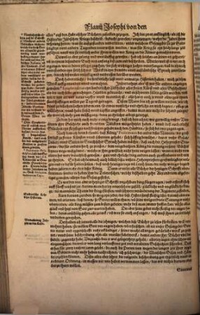 Flauij Josephi des Hochberuehmten Juedischen Geschichtschreibers Historien vnd Buecher: Von alten Juedischen Geschichten zwentzig sambt eynem von seinem Leben: Vom Juedischen Krieg ... siben: Von der Juden altem Herkommen ... zwey: Von Meysterschafft der Vernunfft ... eyns. Alles ... von newem verteutscht ... darzu mit ... schoenen Figuren ... gezieret.